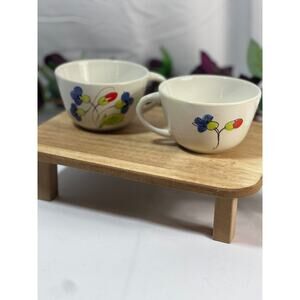 Set of 2 Vintage Maxam Mugs Hand Painted in Italy by Mangioli